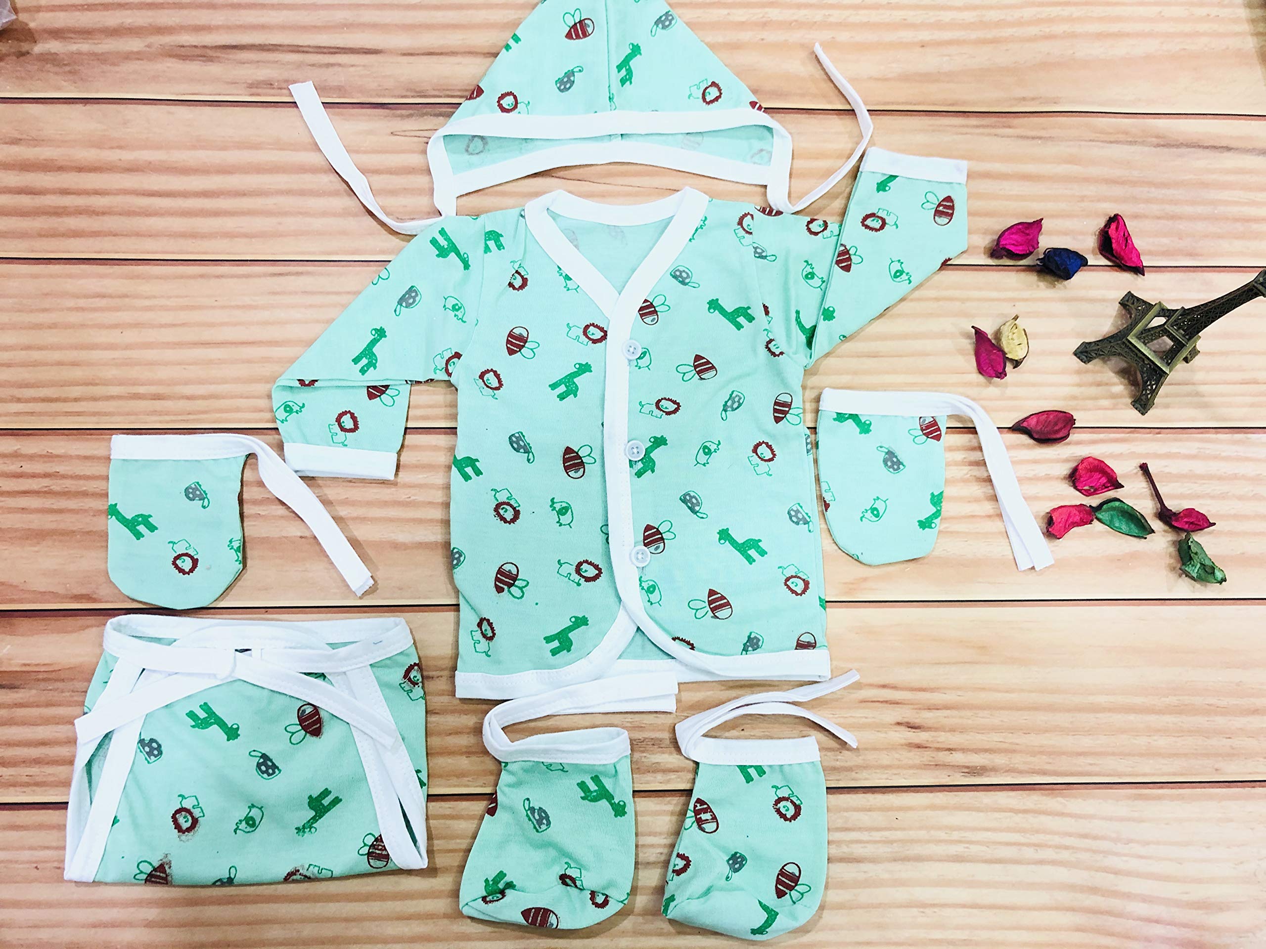 Fareto New Born Baby Gift Pack Clothing Set(0-3 Months)(Pack of 5 Items)-picture-19
