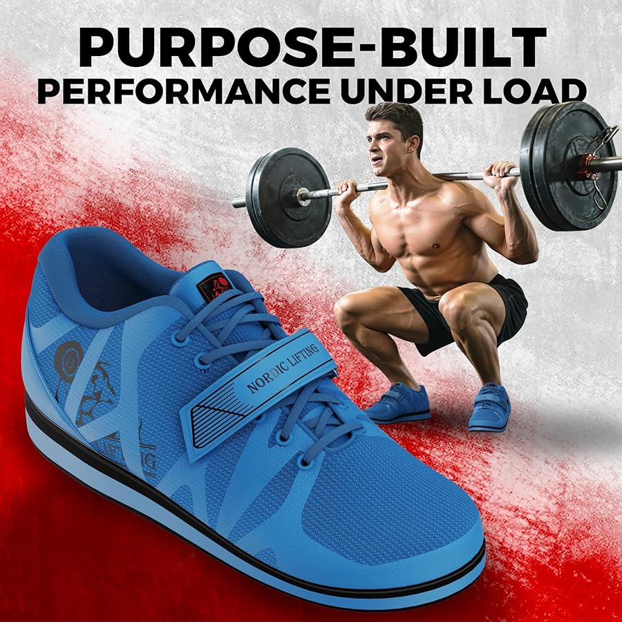 Scarpe Powerlifting Nordic Lifting MEGIN - Scarpe Da Sollevamento Pesi Per Squat, Stabilità, Suola Antiscivolo - Foto 2