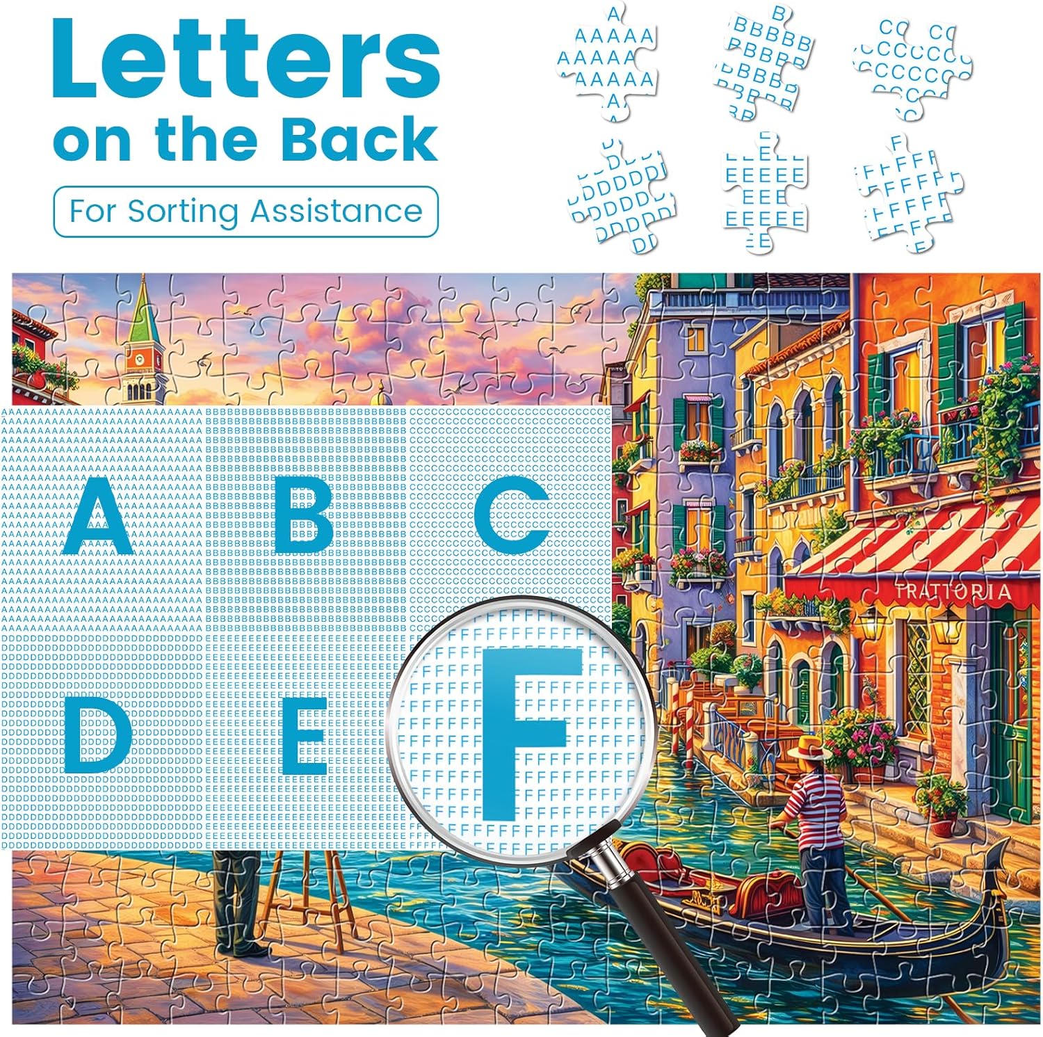 300 Piece Jigsaw Puzzles for Adults, Romantic Venice Canal Scenery Puzzle for Adults, Fun and Challenging Puzzle for Family Time, Relaxing Gift for Adults, Kids, Seniors, 20.5 x 15 in