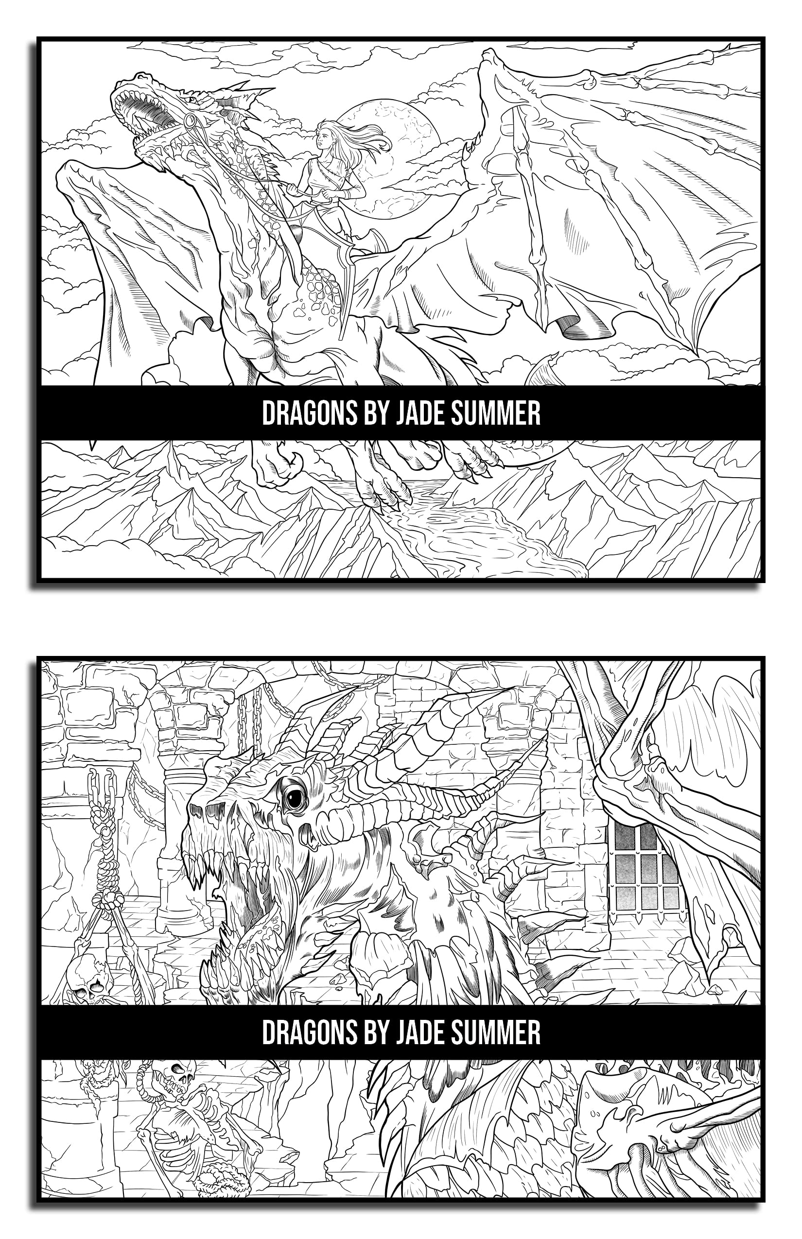 Dragons: An Adult Coloring Book with Mythical Fantasy Creatures and Epic Fantasy Scenes for Dragon Lovers - Image 4