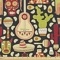 Vista 108 de Lunarable The Yard, tela de mariposa de The Yard, colorido patrón de insectos con alas para primavera, diseño de dibujos animados, tela de Morado