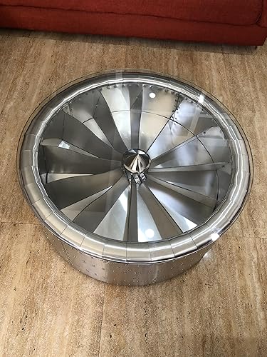 ARTIZANSTORE Round Aviator Coffee Table | Vintage Jet Engine Turbine
