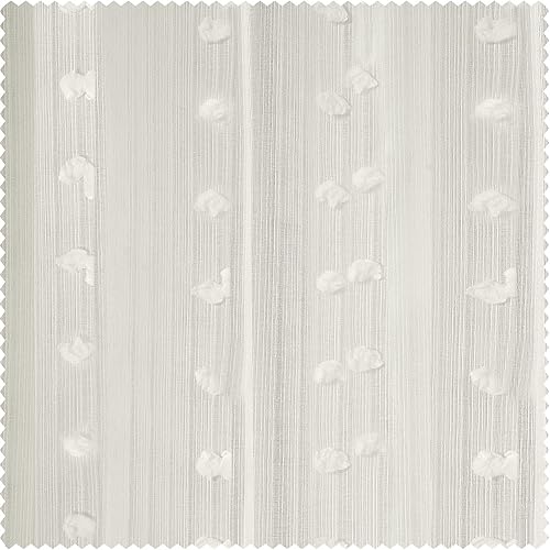 Miniatura 8 de HPD Half Price Drapes SHCH-119-96 - Cortinas transparentes de lino sintético para sala de estar, 50 x 96 (1 panel) Strasbourg Dot