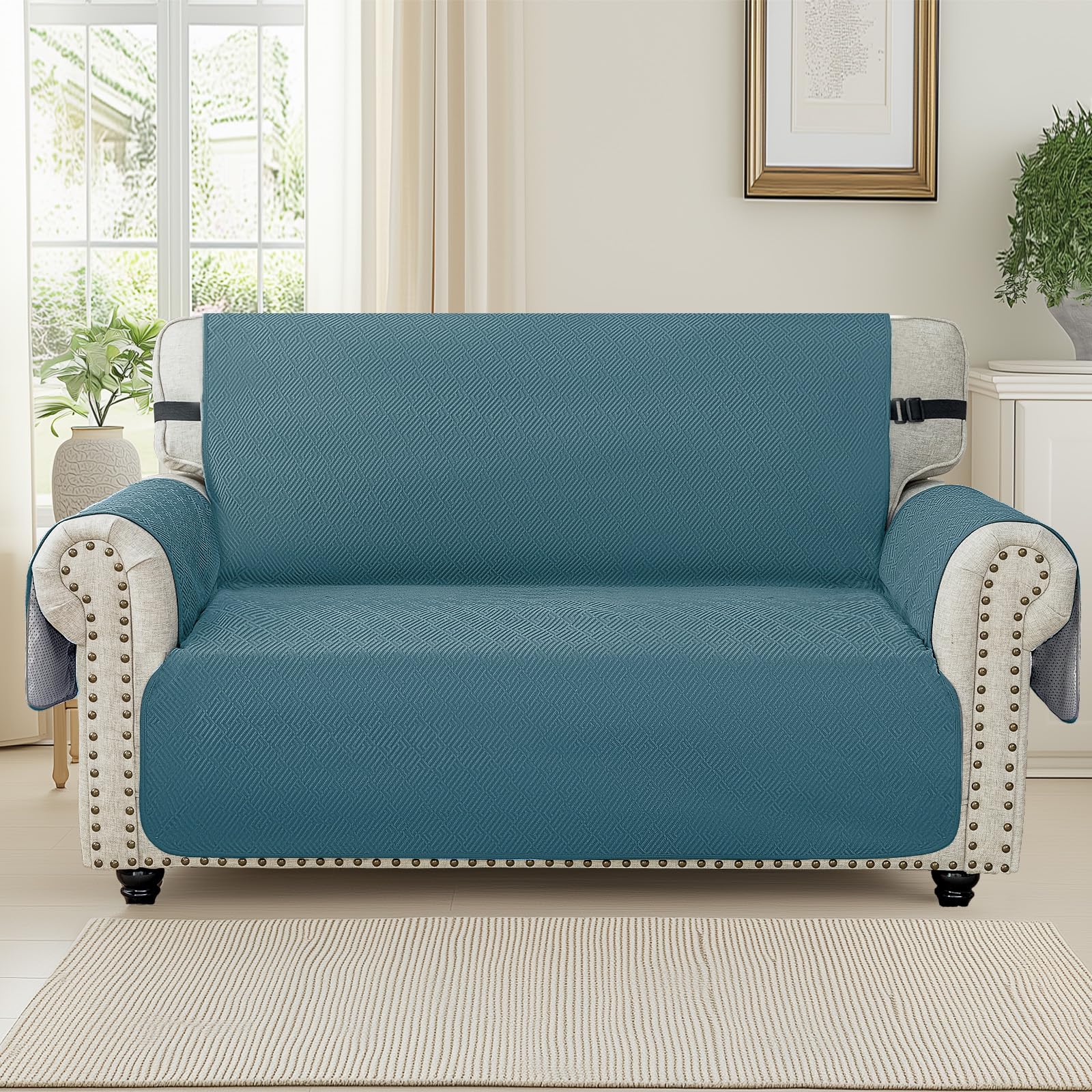 Ystyle Copridivano 2 Posto Con Braccioli, Sofa Cover Antigraffio Gatto