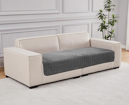 Miniatura 2 de Fundas de sofá de 33 x 70 pulgadas, tapete antideslizante para perro, manta para sofá, silla, cama reclinable, protector de muebles, lavable (gris