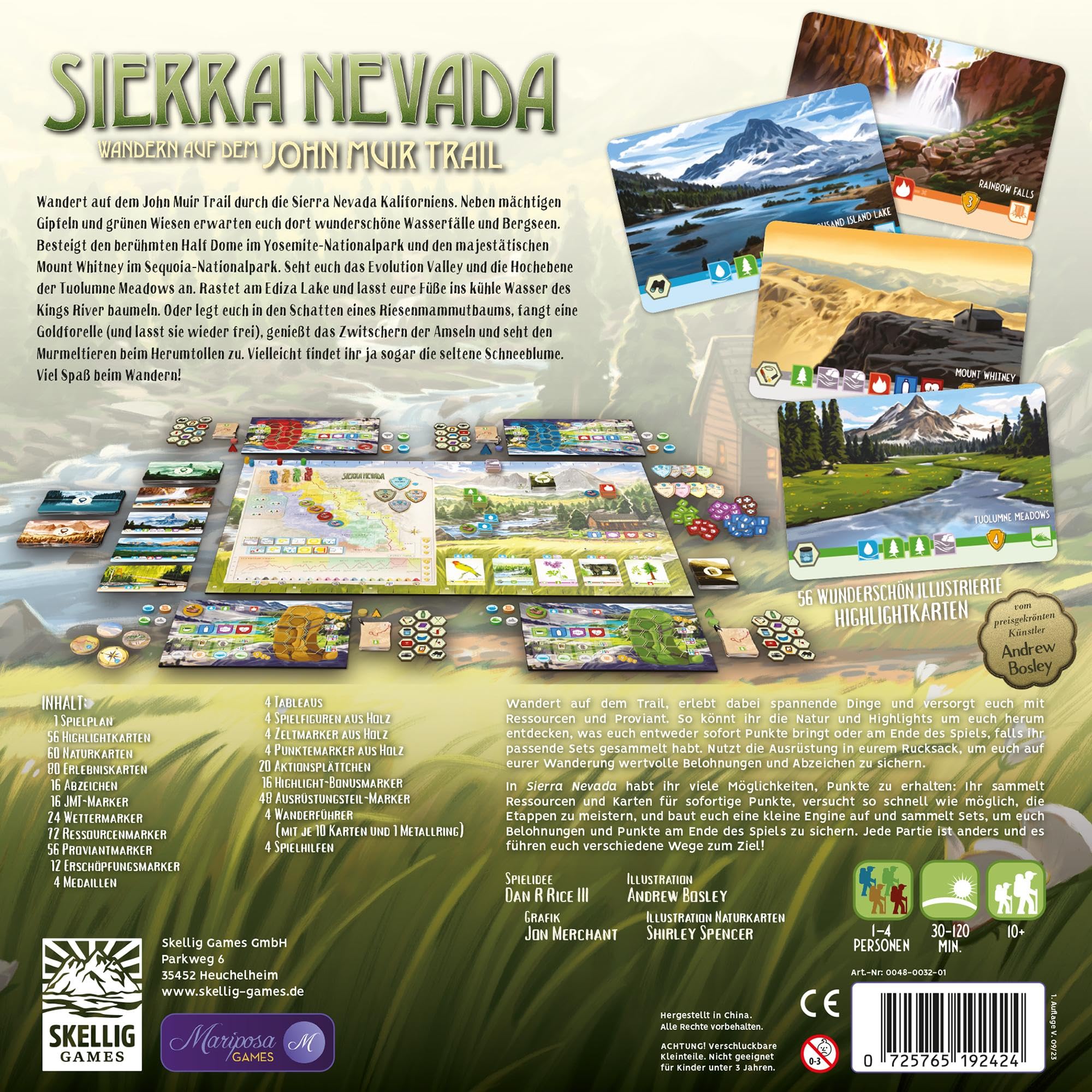 Skellig Games Sierra Nevada - Wandern auf dem John Muir Trail, Grün und Blau