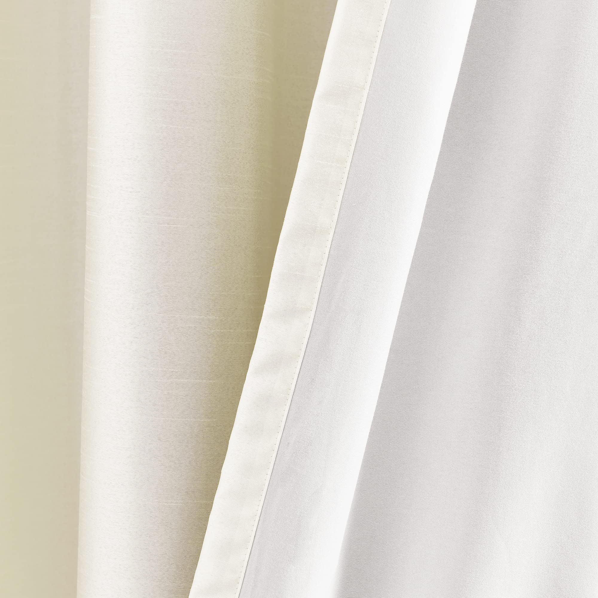 Lush Decor Insulated Grommet 100% Blackout Faux Silk Window Curtain Panel (Single Panel), 95" L x 52" W, Ivory - Image 4