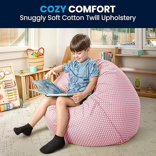 Miniatura 29 de Flash Furniture Dillon - Puf de sherpa, silla clásica recargable para niños y adolescentes, pequeña, natural Negro -,Negro Peludo,Blush