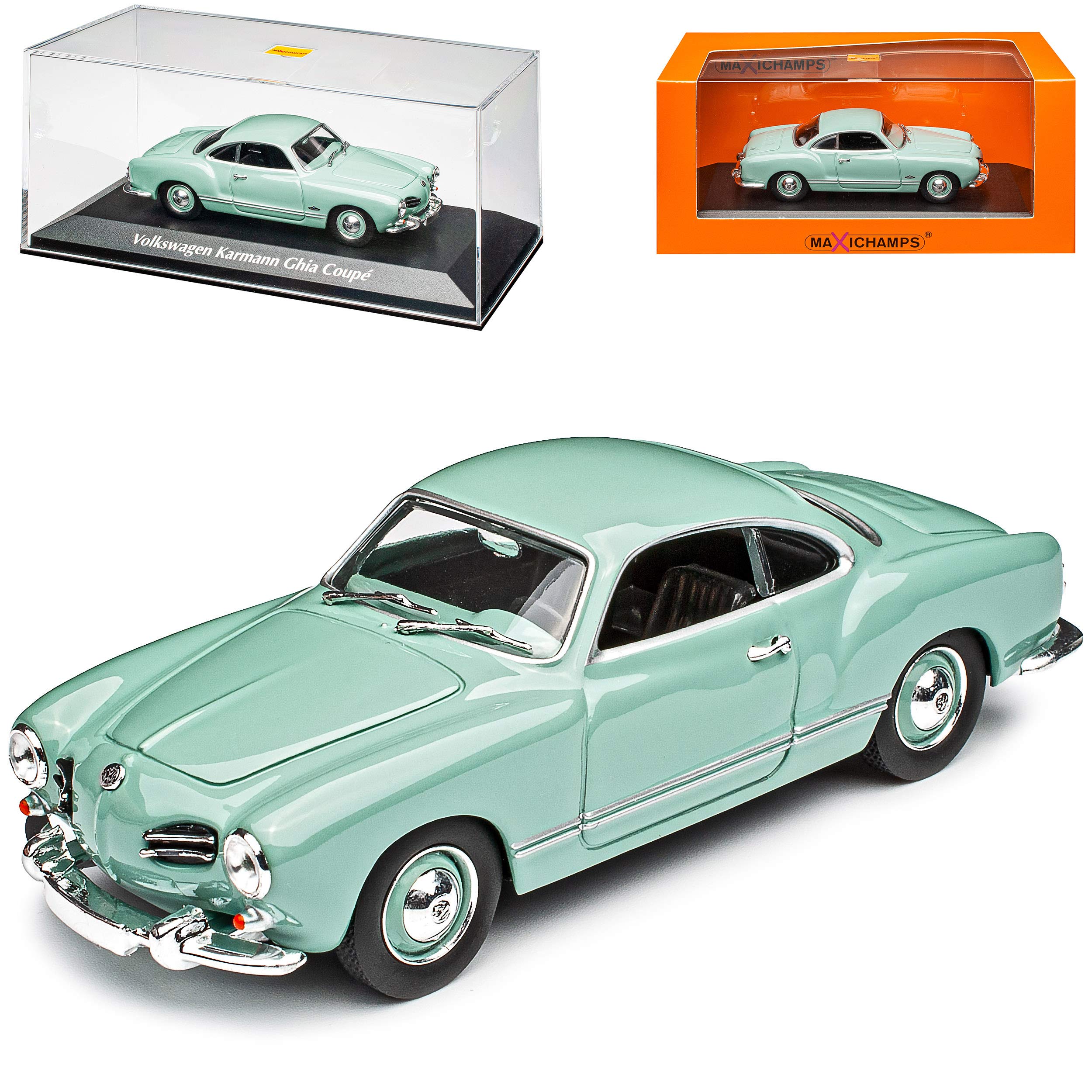 V-W Volkwagen Karmann GHIA Typ 14 Coupe Hell Blau 1955-1974 1/43