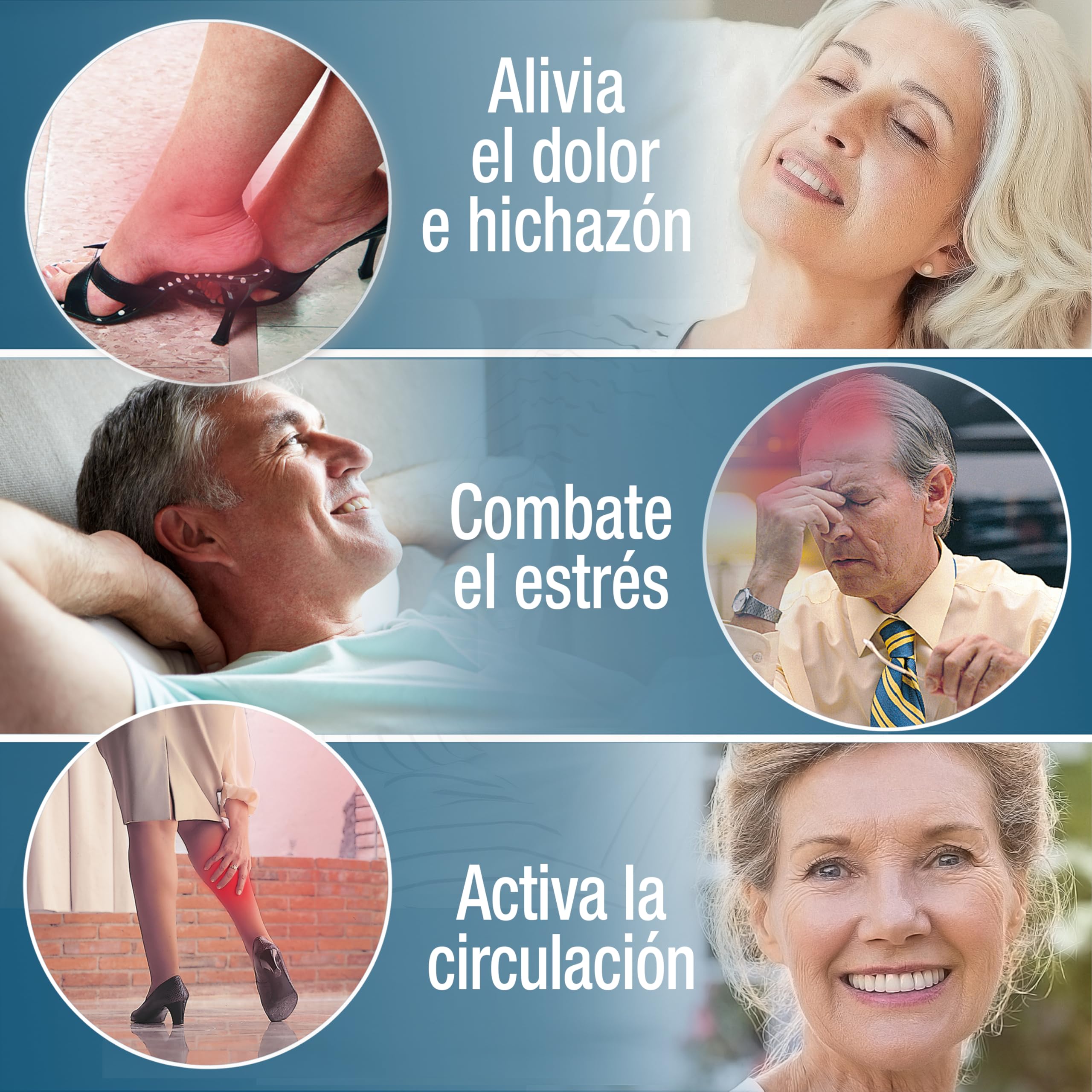 Masajeador de Pies SHIATSU SALUD Con 3 Terapias profesionales Shiatsu, Reflexología Podal y Termoterapia Alivia el dolor de pies, la pesadez de piernas y mejora la salud general Fácil, eficaz, seguro