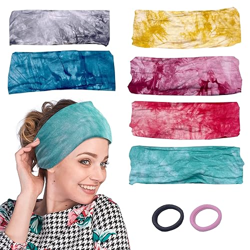 VENSO Diademas para mujer, paquete de 8 con 2 cintas para el cabello, bandas trenzadas de color sólido para mujer, bandas elásticas cruzadas para el VENSO Diademas para mujer, paquete de 8 con 2 cintas para el cabello, bandas trenzadas de color sólido para mujer, bandas elásticas cruzadas para el