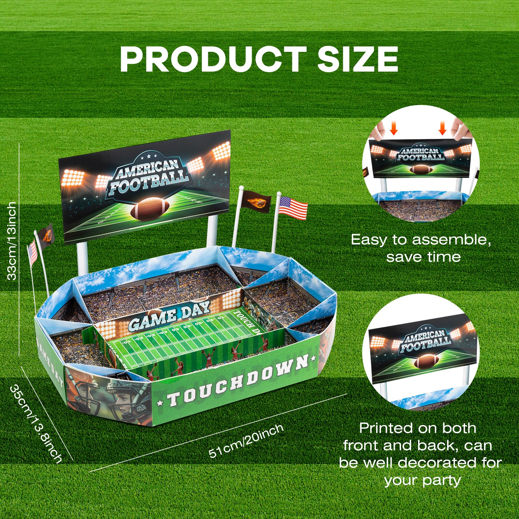 Snack Stadium da Football Americano, Stadio della Merenda Super Bowl Decorazione per la festa del Football Bowl o come regalo, regalo del Super Bowl per i fan del Football Americano