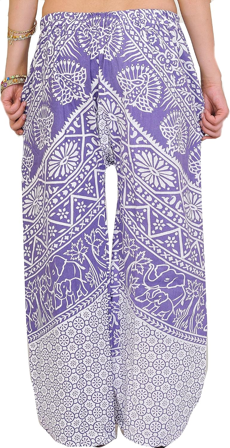 Exotic India Casual Trousers from Pilkhuwa with Printed