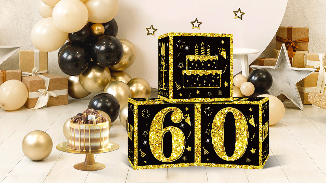 【値下げ歓迎】 Happiest Birthday フルセット Amazon.com: Eiurteao 3pcs 60th Birthday Decorations Boxes for Men