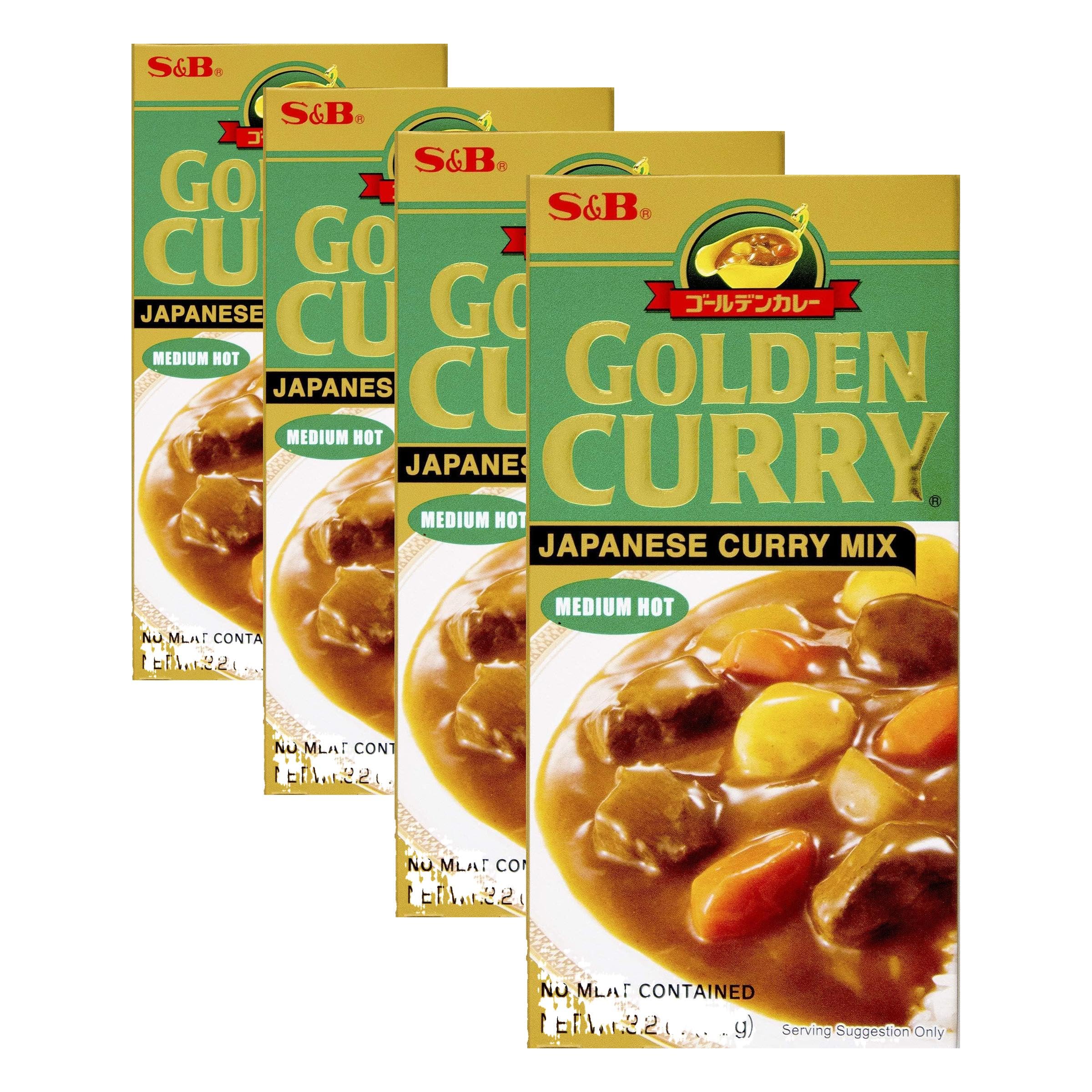 Amazon.com : S&B, Golden Curry Japanese curry Mix, Medium Hot, 3.2