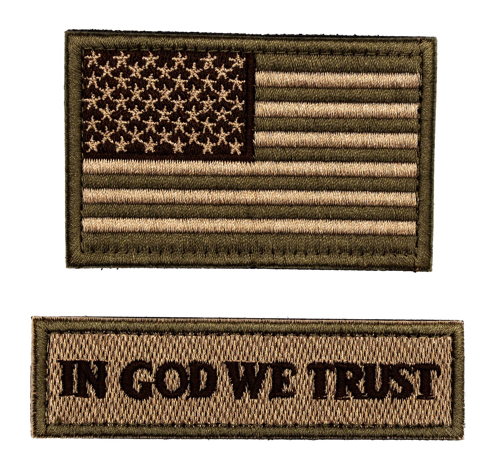 Buy Tactical Patches of USA American Flag & in God We Trust, with Hook