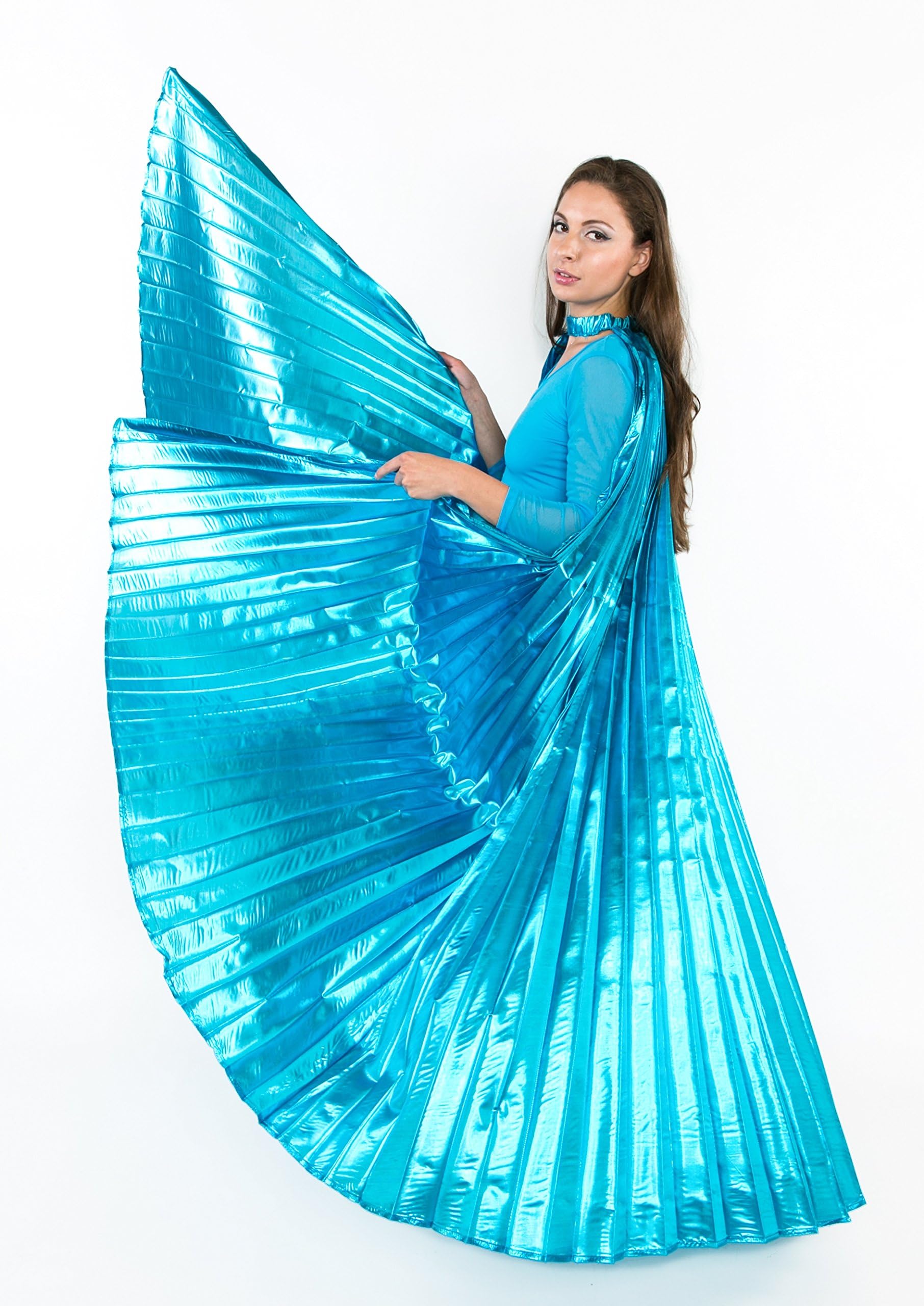 The Turkish Emporium Ltd Isis Wings for Belly Dance (AQUA)