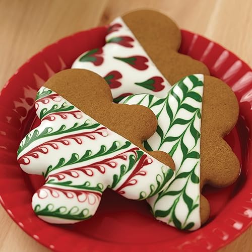 Miniatura 5 de Wilton Paquete múltiple de 6 glaseados para decoración de galletas navideñas rojas y verdes, surtido