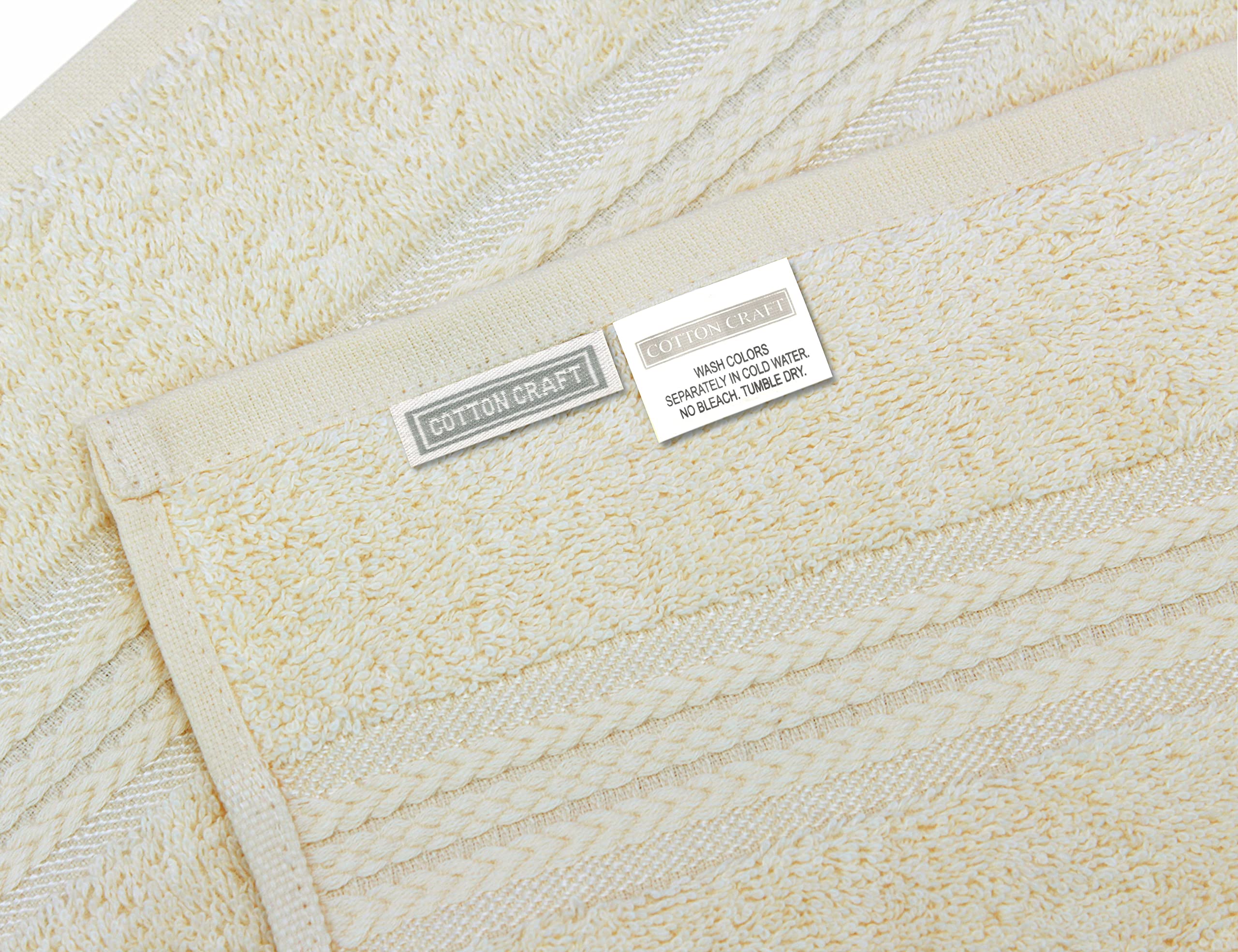 Coton Craft Ultra Doux Collection 2 pièces surdimensionné 100% Coton Drap de Bain Ensemble de Toilette