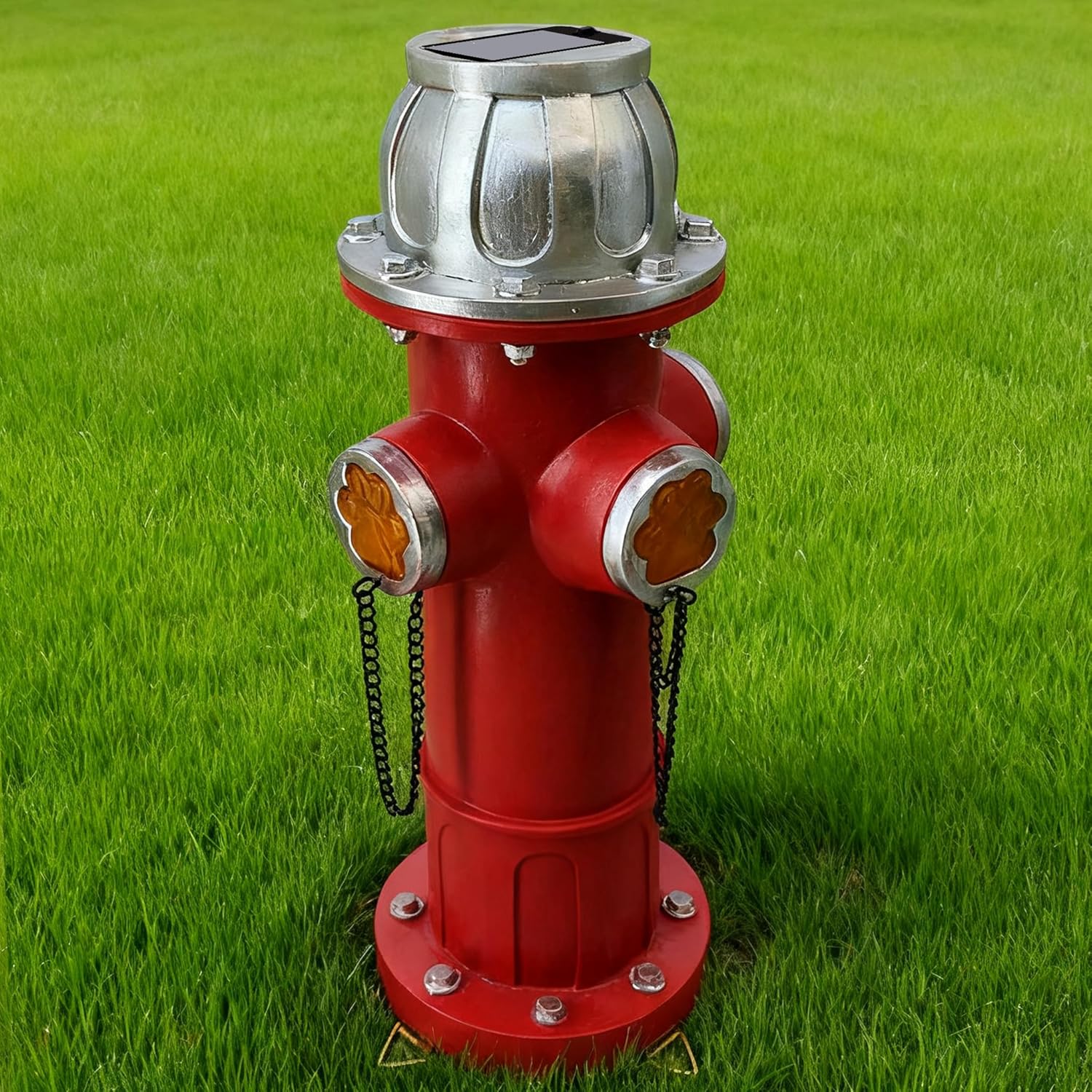 Fake Fire Hydrant for Dogs to Pee on,15 inch Solar Training Hydrant Puppy Large Dog Pee Post Outdoor,Backyard Decor Outdoor Statues Firefighter Gifts for Men