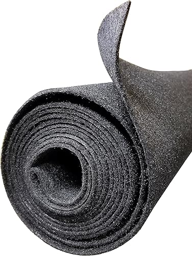Polymat Alfombra de 16 x 3.75 pies de ancho de color carbóngris oscuro  para caja de altavoz subwoofer auto, DJ y maletero