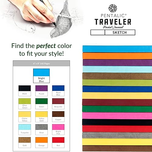 Vista 7 de Cuaderno de bocetos Travelers Dot Grid Pentalic Art, libre de ácidos