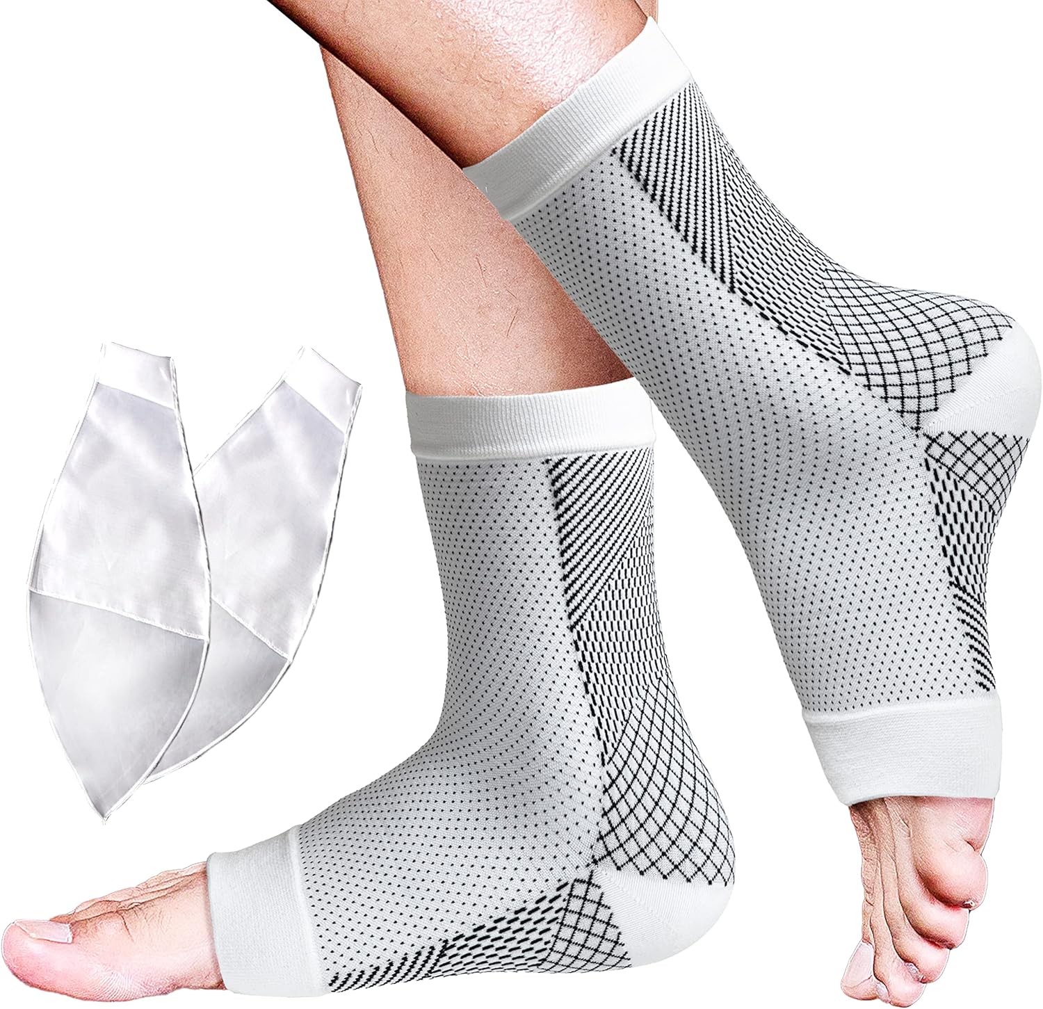 uowuoiw Neuropathy Socks for Men and Women Nano Ankle
