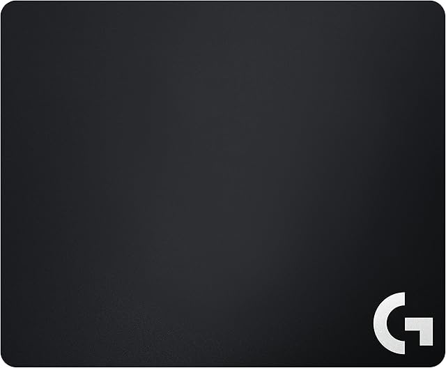Logitech G440 Hard Polymer Gaming Mouse Pad, 340 x 280mm, Thickness 3mm, Low surface friction, Consistent surface texture, Stable rubber base - Black