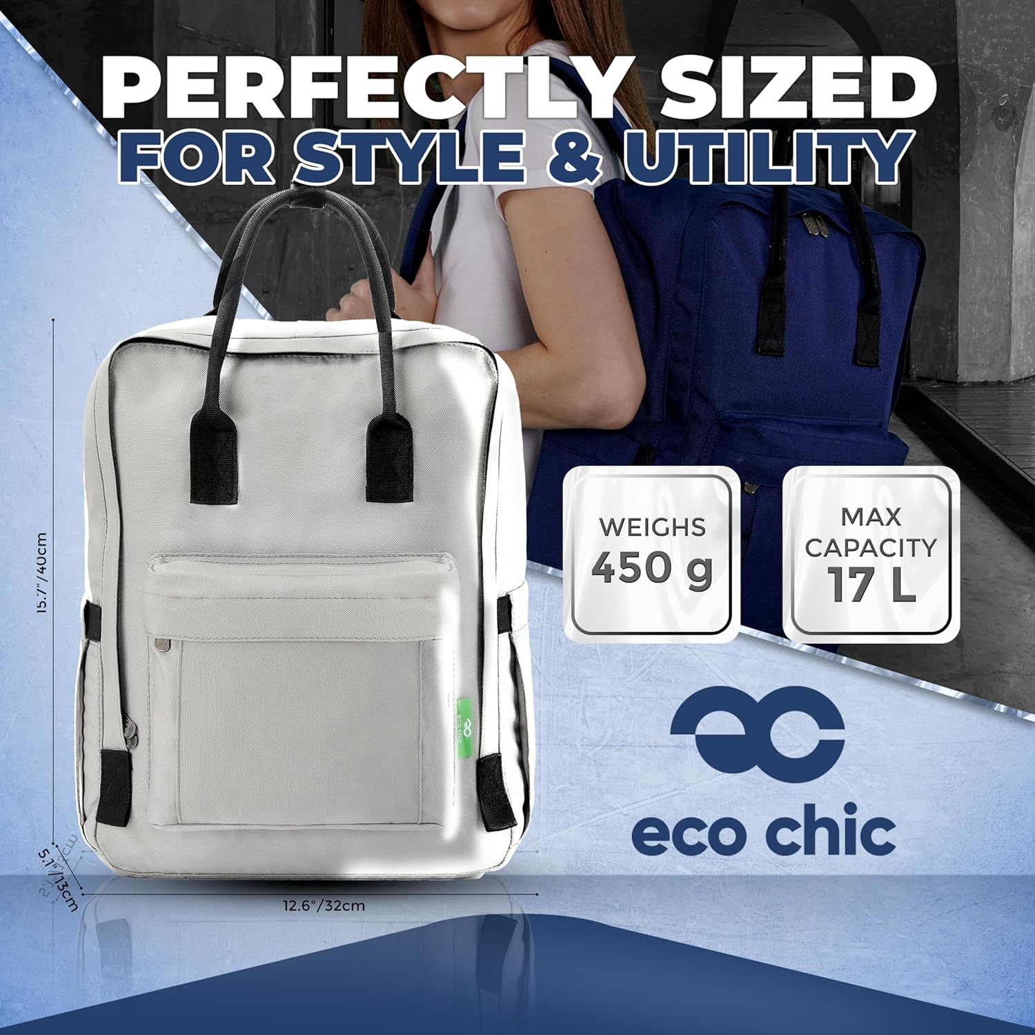 Waterproof Recycled Canvas Twin-Handle Backpack – Sustainable Laptop Backpack