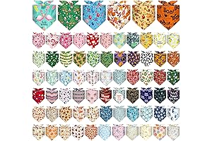 72-Pack Bulk Easter Dog Bandanas for Festivities and Occasions