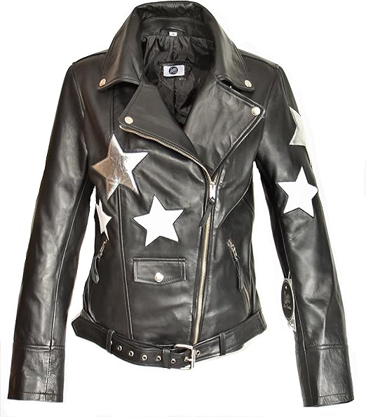 leather jacket white stars
