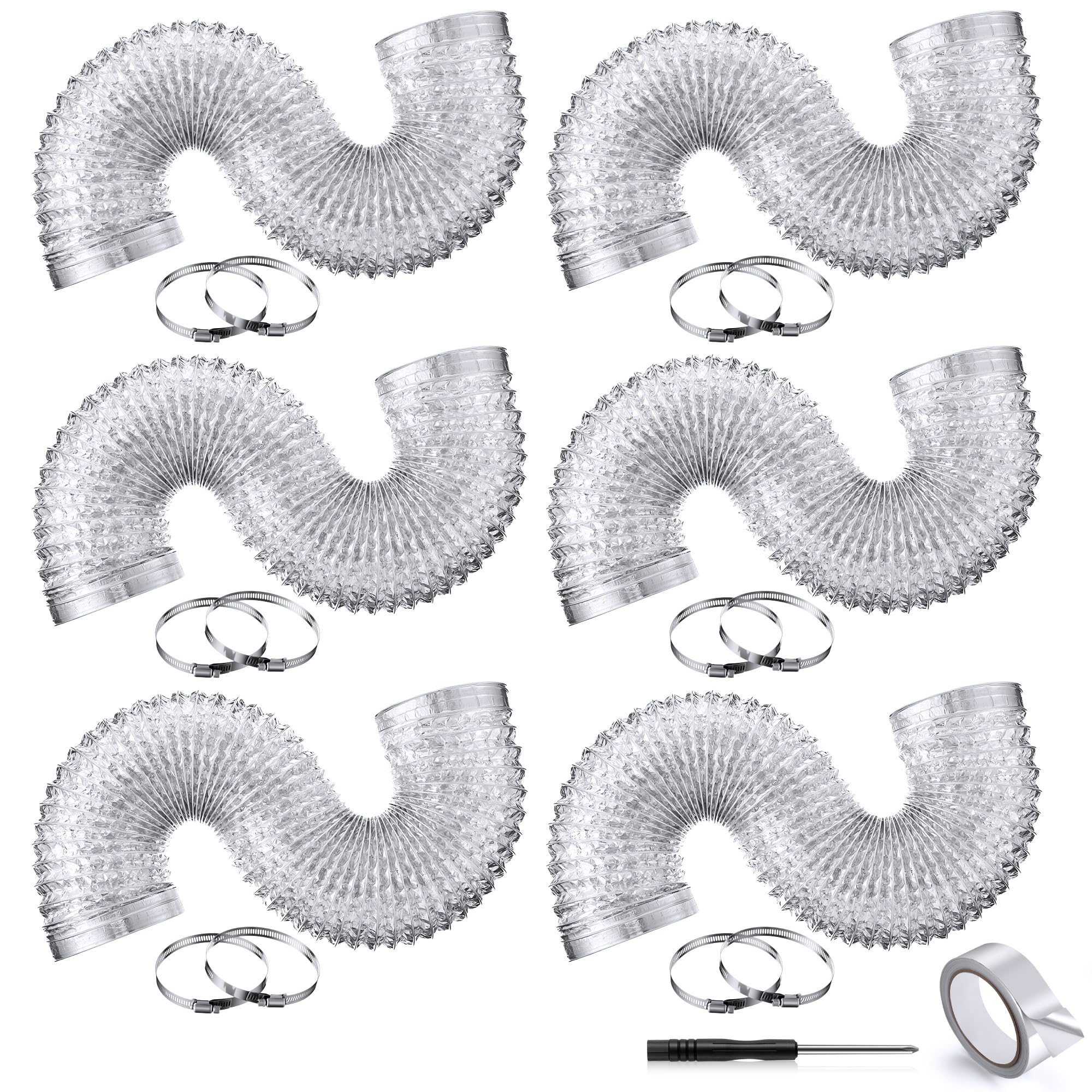 Tuyau d'aération flexible pour sèche-linge Dreyoo avec conduit isolé 10,2 cm