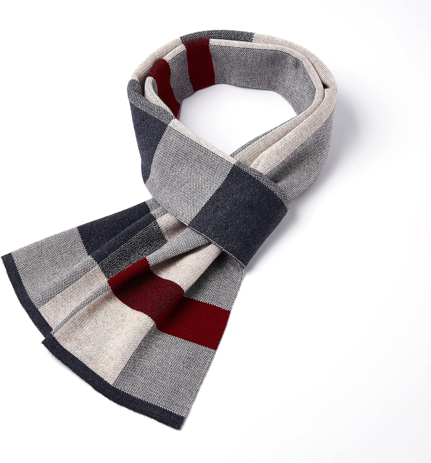Men Winter Cashmere Scarf Wool Soft Warm Knitted Casual Scarves for Men - Image 5