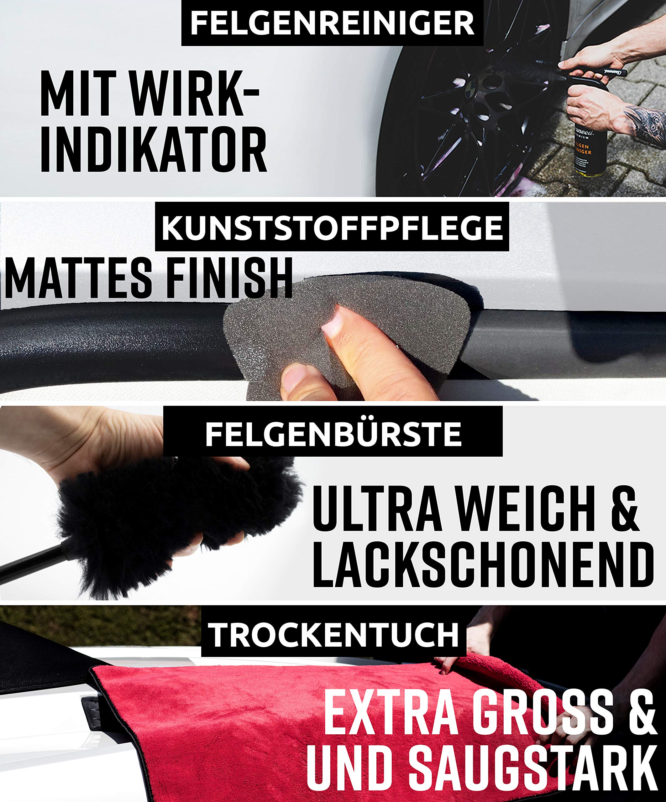 Premium Profi Auto Reinigungsset [26 Teile] – Umfassendes Autopflege Set – Alles für die Reinigung und Pflege deines Autos - Autowasch, Auto Putz Set, Autoreinigung