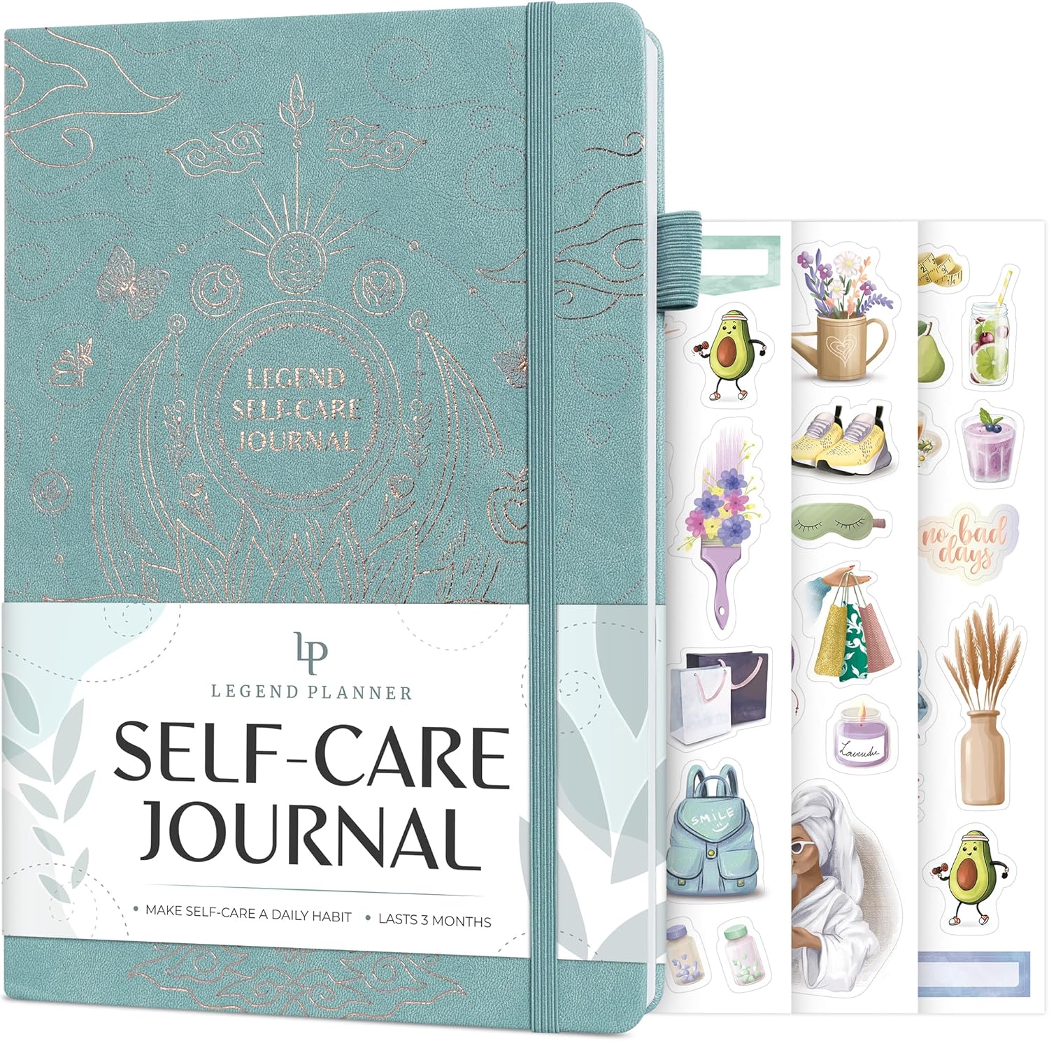Legend Self-Care Journal – Guided Daily Reflection Notebook for Mental & Physical Health – Mood & Personal Development – 3-Month, 7x10” (Violet Blossom)