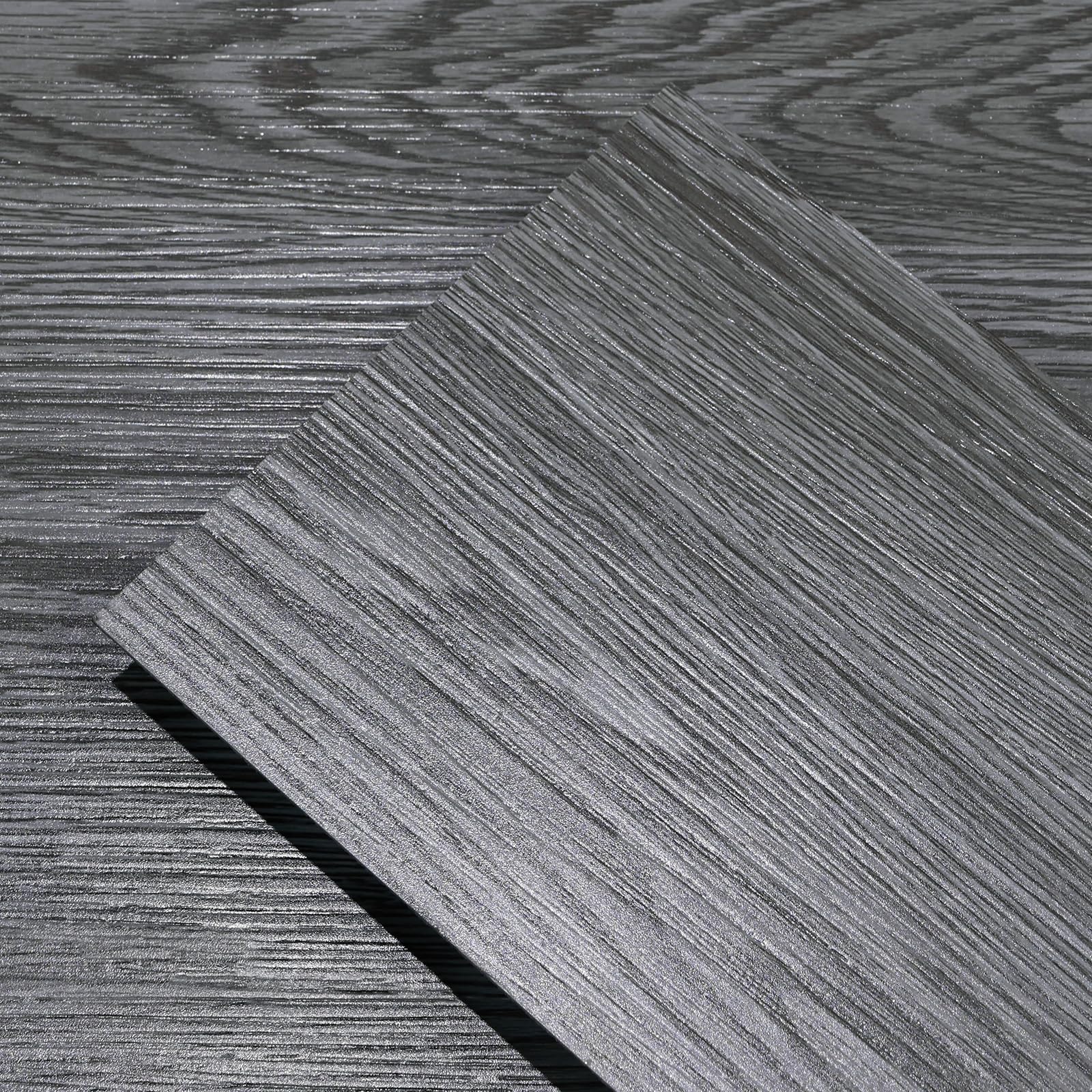 Charcoal Grey Wood Grain Peel and Stick Floor Tiles,Wood Effect Self Adhesive Waterproof Vinyl Flooring Planks,Easy DIY Laminate Flooring for Bathroom Kitchen Living Room,36pcs Covering 5.02m²