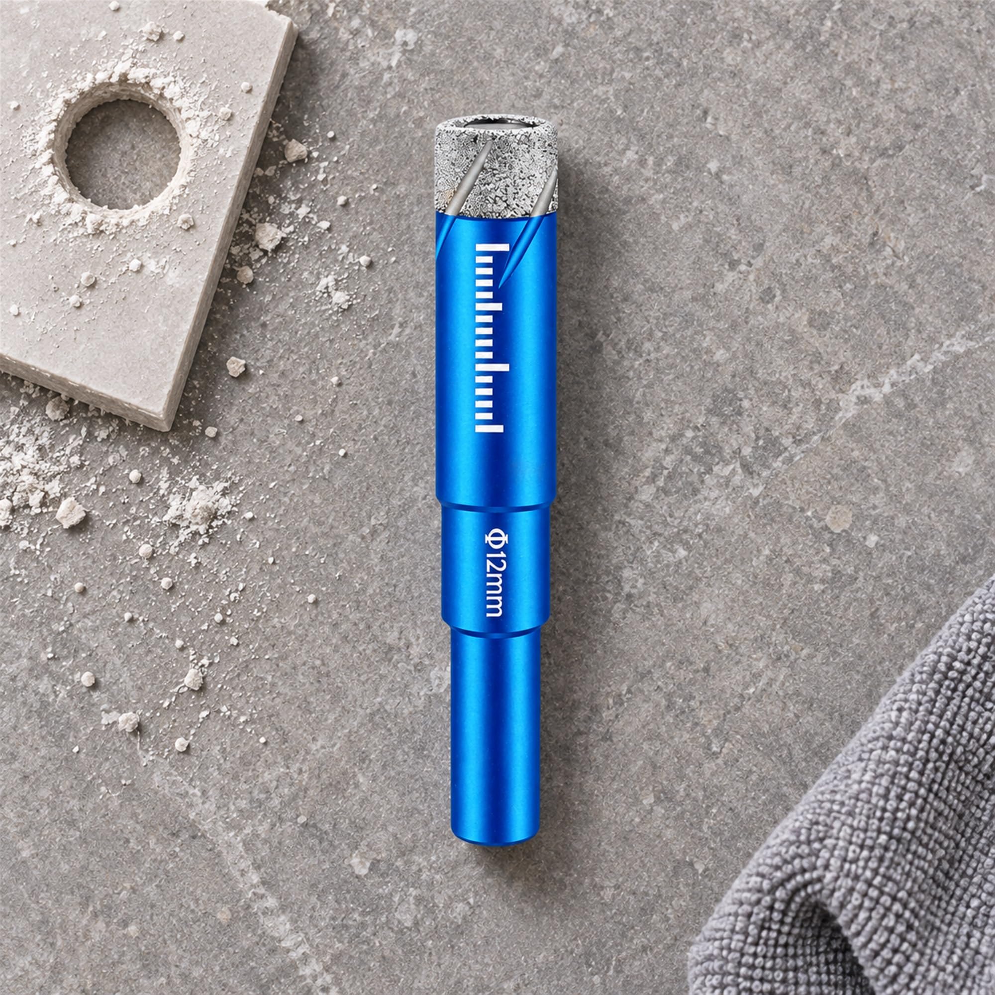 Dry Diamond Core Drill Bit for Tile, Marble and Granite, Hole Cutting Accessory for Kitchen and Bathroom Renovation