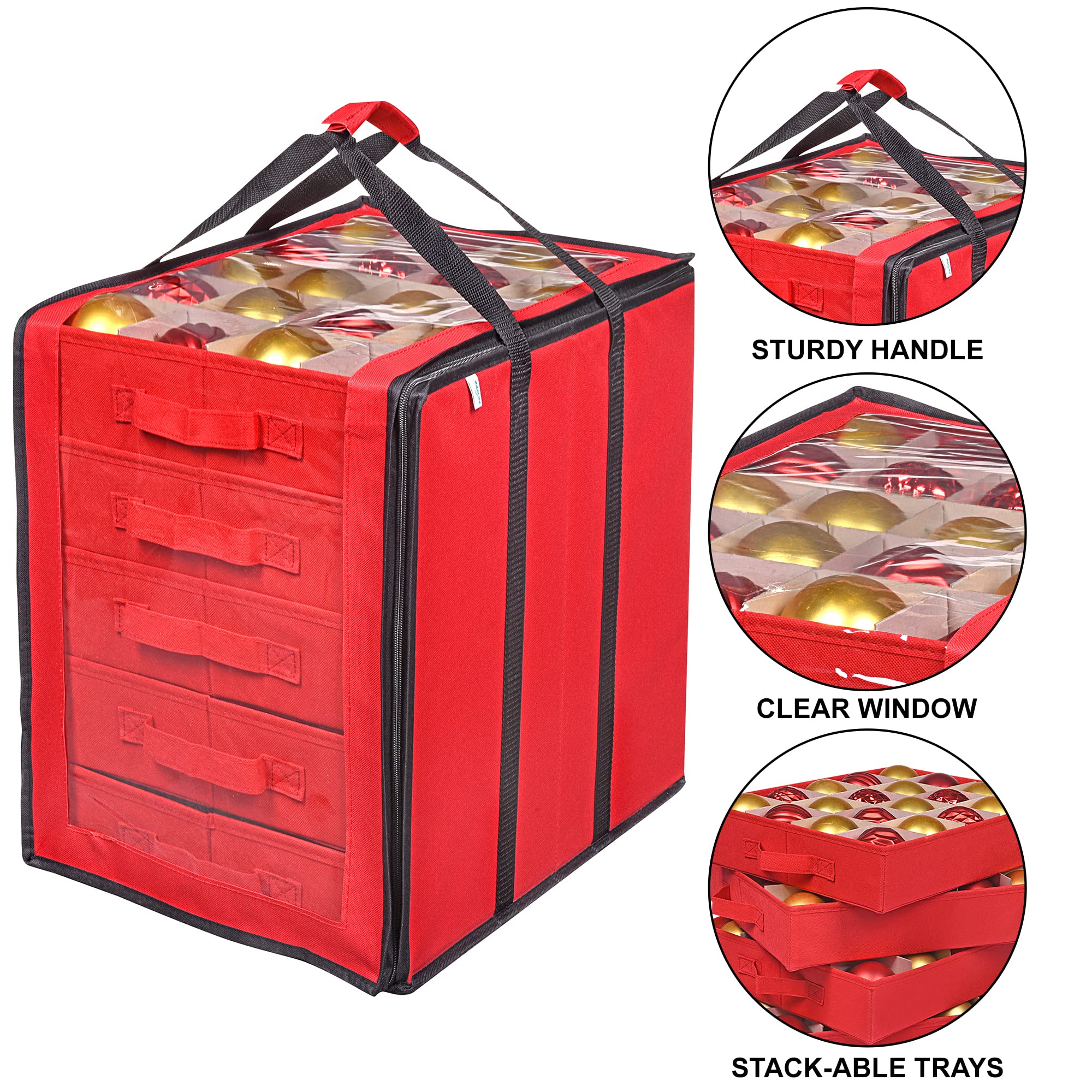 Amazon.com: ProPik Christmas Ornament Storage Boxes with Dividers