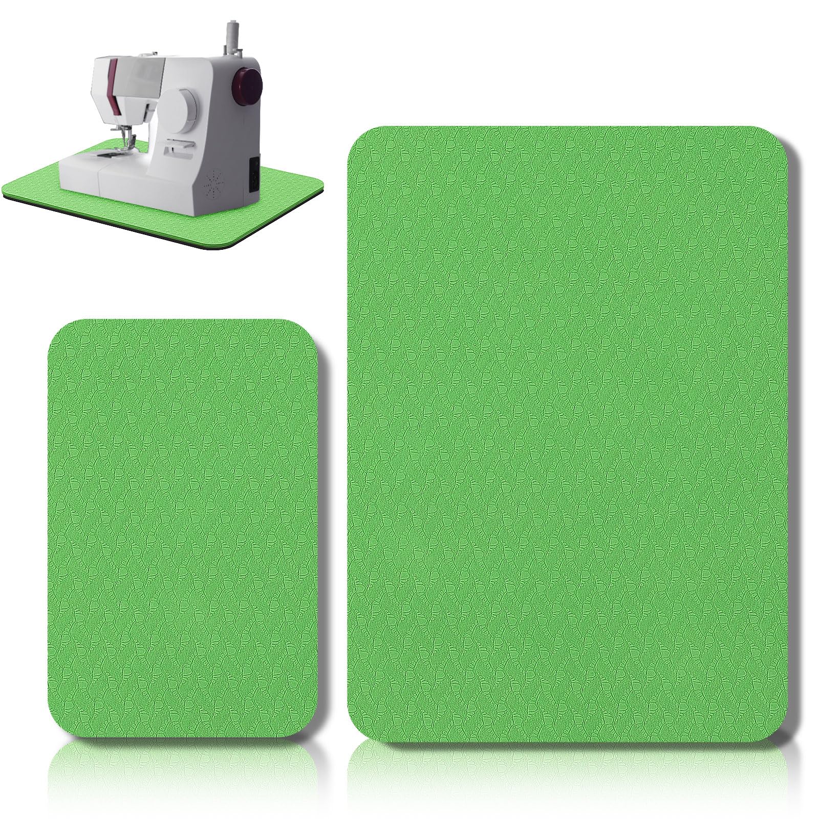 Sewing Machine Mat Pedal, 15" X 20" and 9" X 14", Forest Green