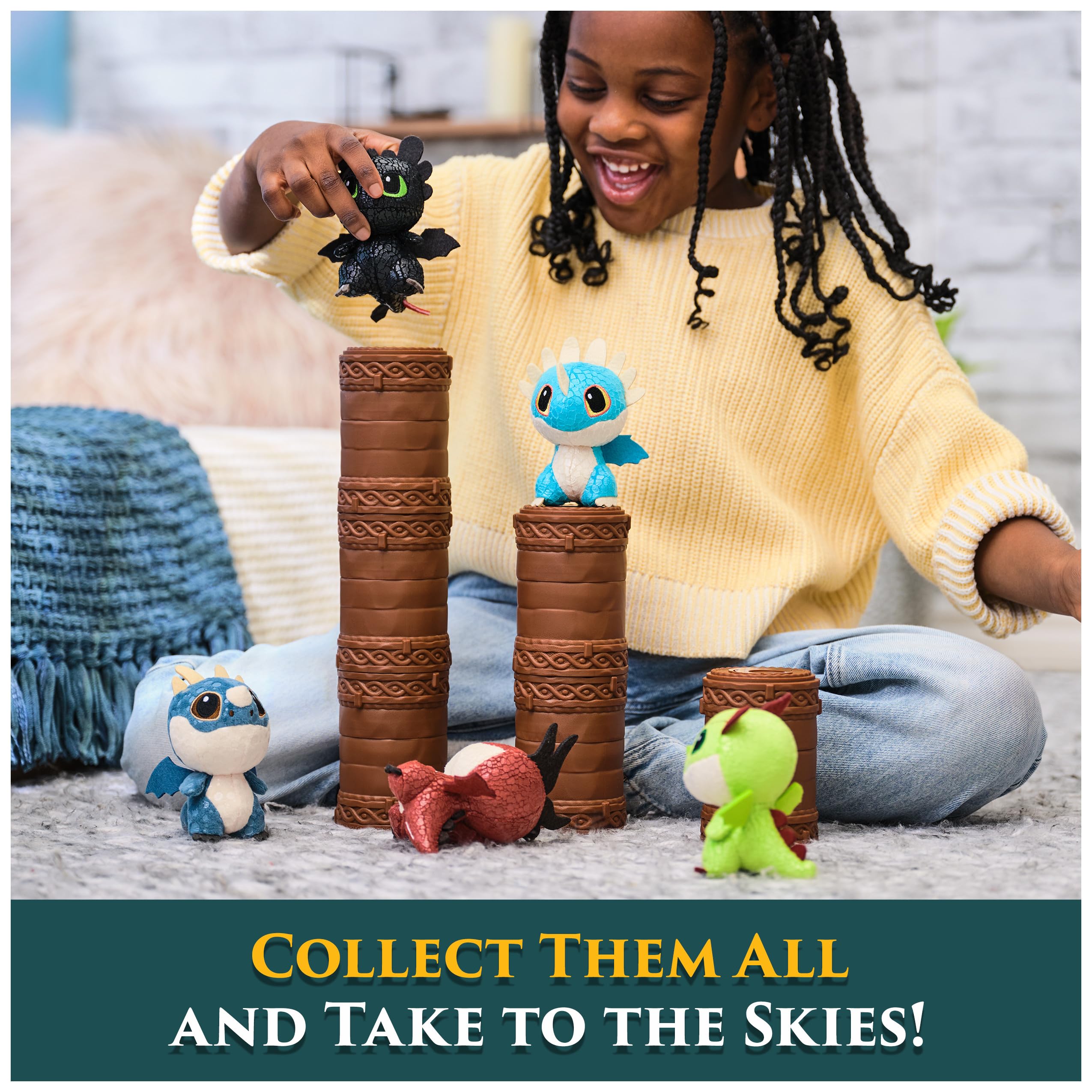 Dreamworks Dragons Jak wytresować smoka, pluszowa zabawka Mini Surprise, 8 cm smok, zabawki-niespodzianki, dziecięce zabawki dla chłopców w wieku od 4 lat (style mogą się różnić)