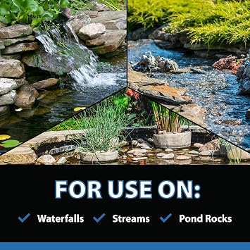 CrystalClear AlgaeOff String Algae Killer for Pond & Water Garden, 8 lbs | Scum Cleaner Waterfall & Rock Slime Remover Green Stain Treatment EPA Registered Algaecide Plant, Koi Fish, Bird & Pet Safe