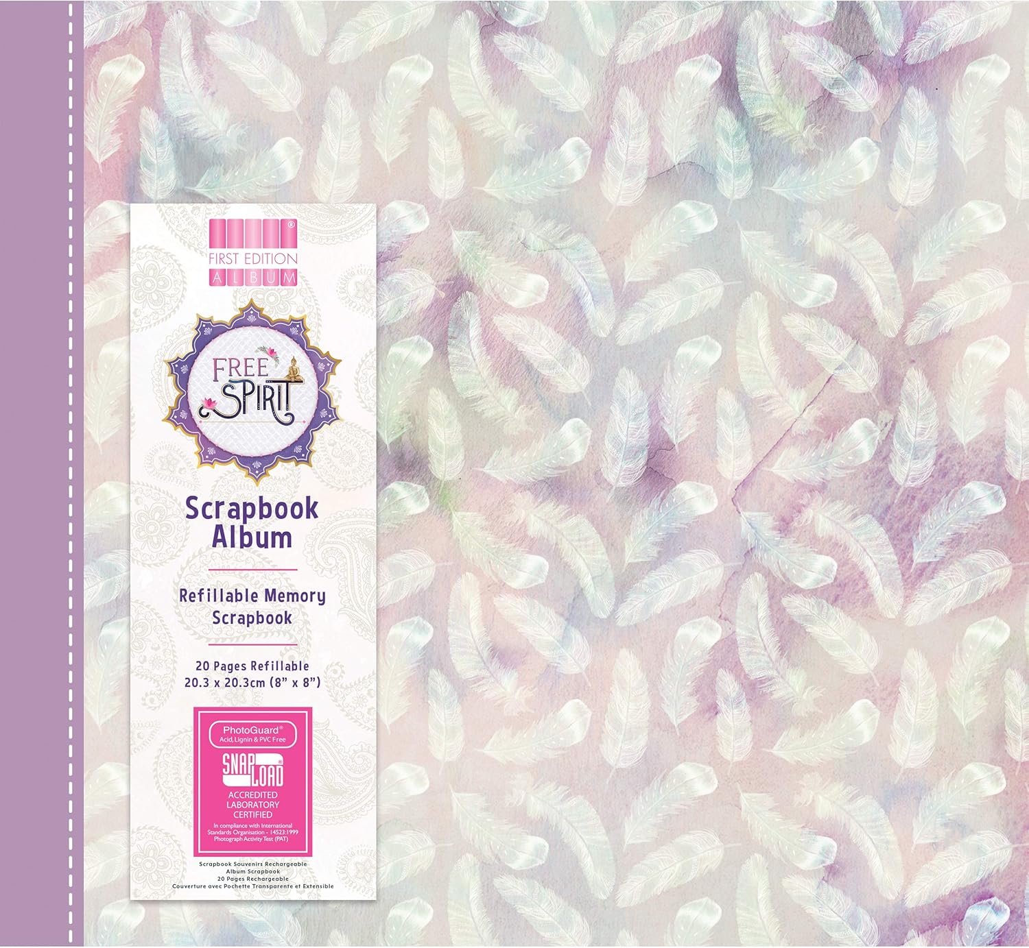 FEALB101 Free Spirit Scrapbook Album 8″ x 8″ 10 Inserts, 20 Pages