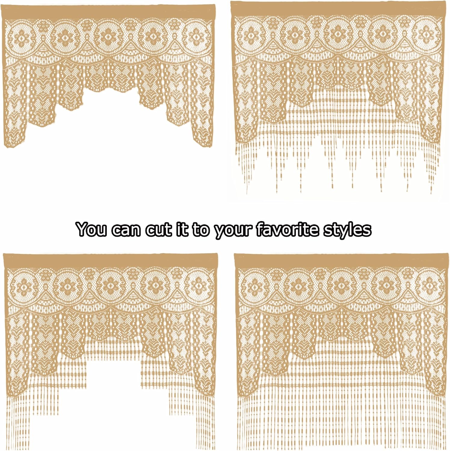 Lace Door String Curtain for Doorways，Bohemian Curtains Window Wall Closet Bedroom Kitchen Hippie Hanging Panels Boho Room Divider - Image 5