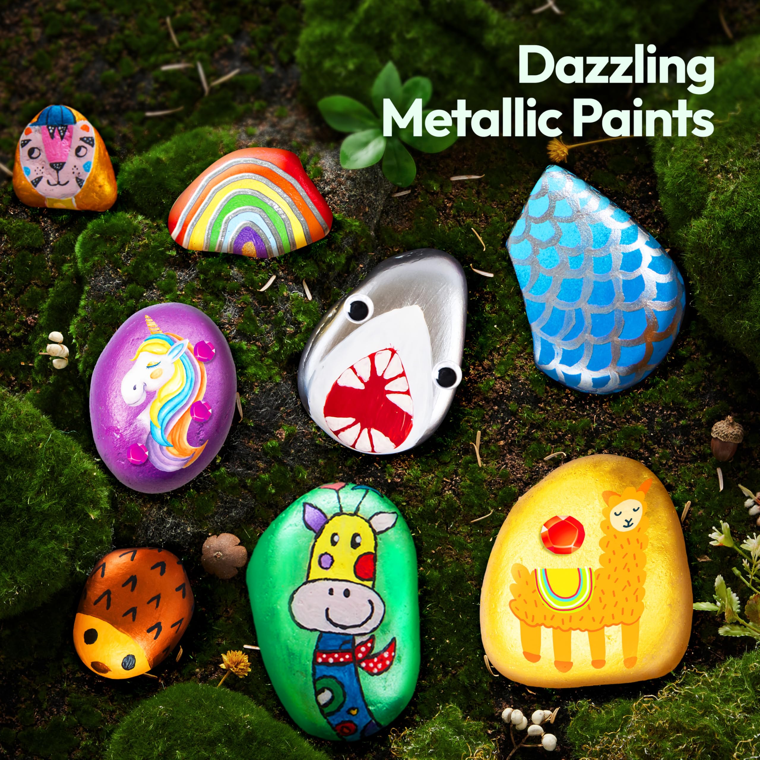 Kids Rock Painting Kit | Educational Logic Skills Trainer, Glow