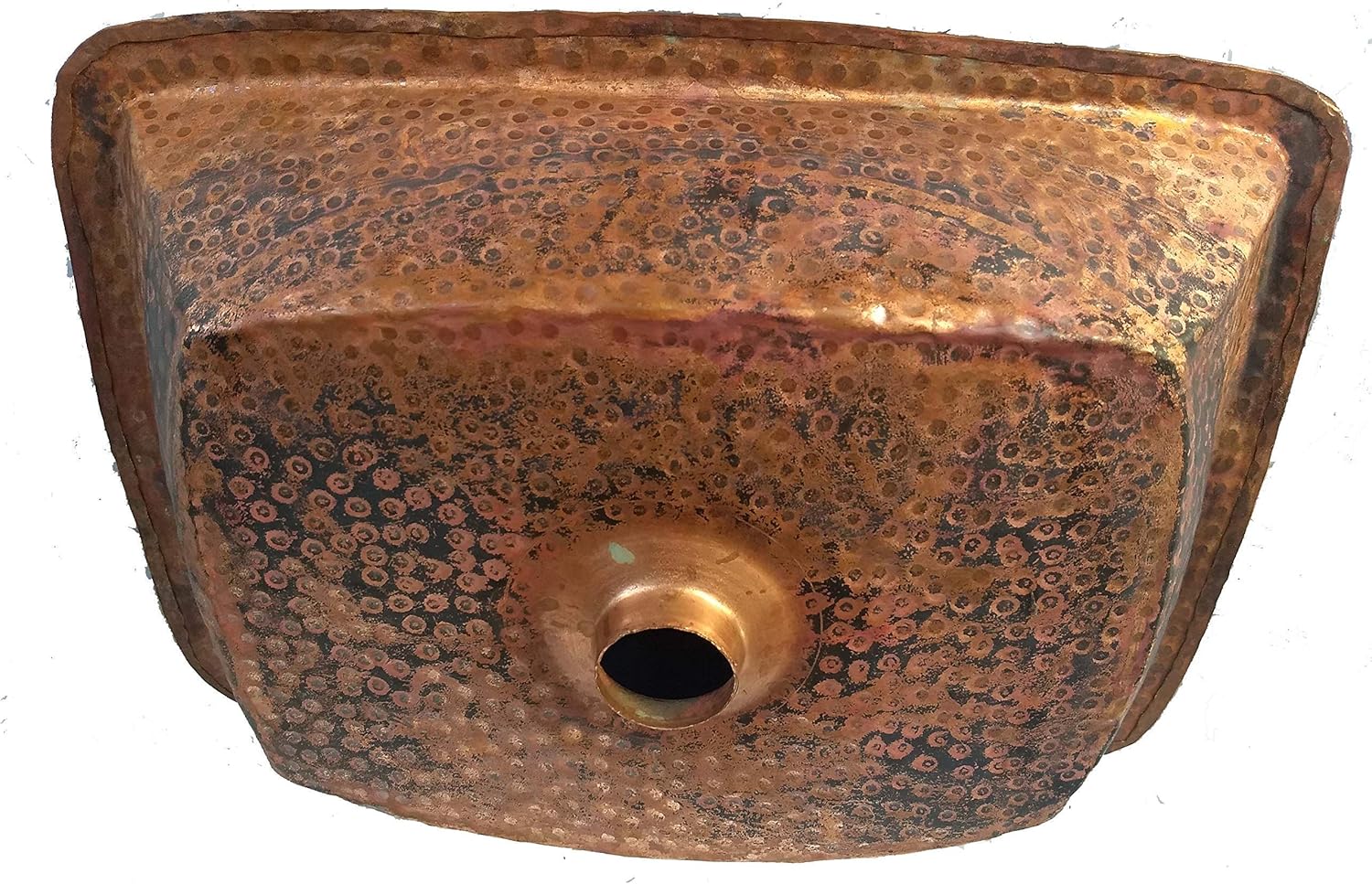 Shallow Rustic Copper Rectangle Sink