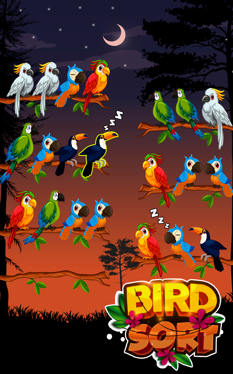 Bird Sort Game: Color Matching Puzzle Game - Antistress Relaxing ...