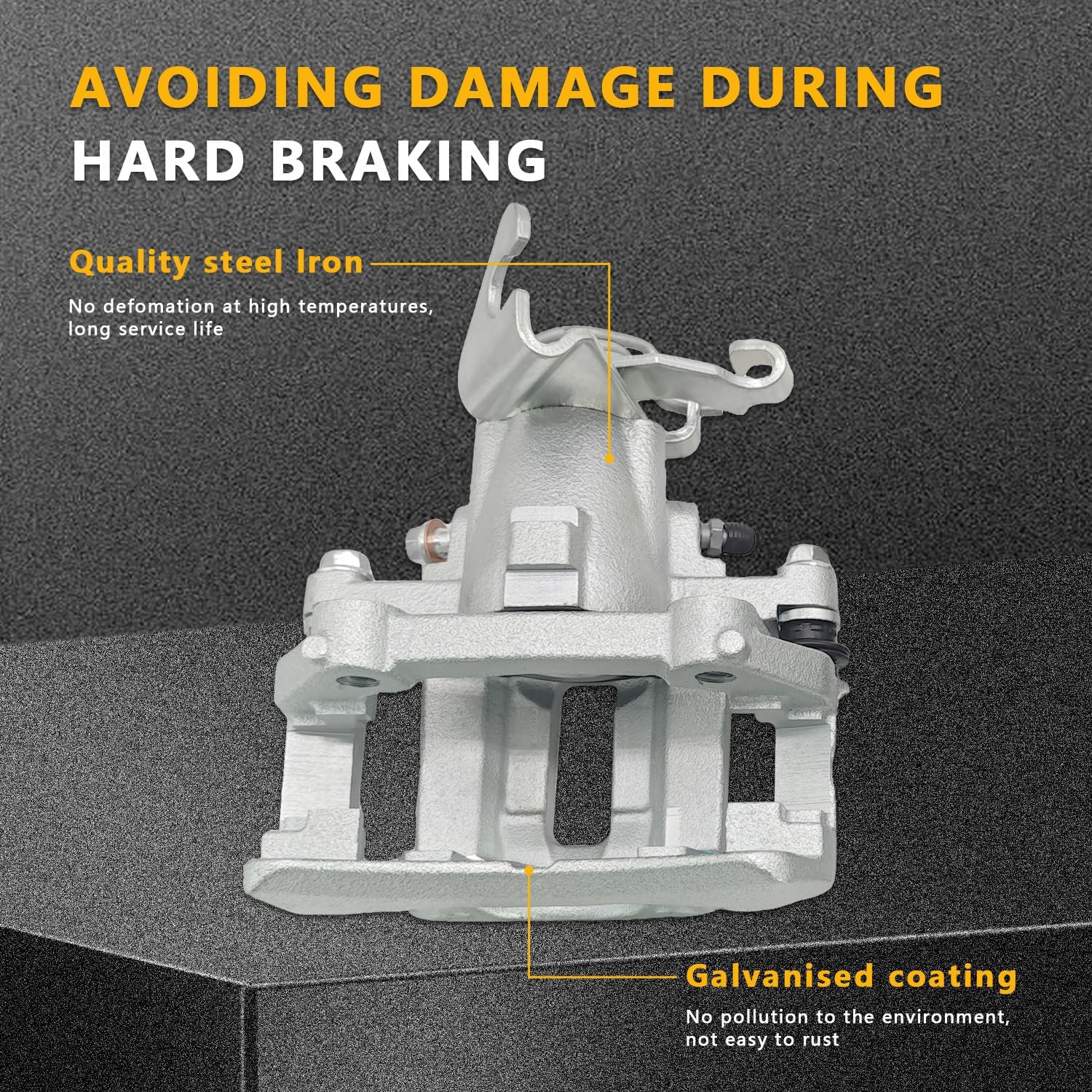 2PCS Rear Left & Right Brake Calipers Fit for Ford Mustang 2005 2006 2007 2008 2009 2010 2011 2012 2013 2014, Pair Disc Brake Caliper w/Bracket Rear Driver and Passenger Side Replace# 18B4926 18B4927