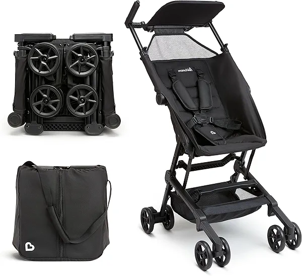 Munchkin Sparrow Travel Baby Stroller, Ultra Compact and Lightweight, for Babies and Toddlers, Black