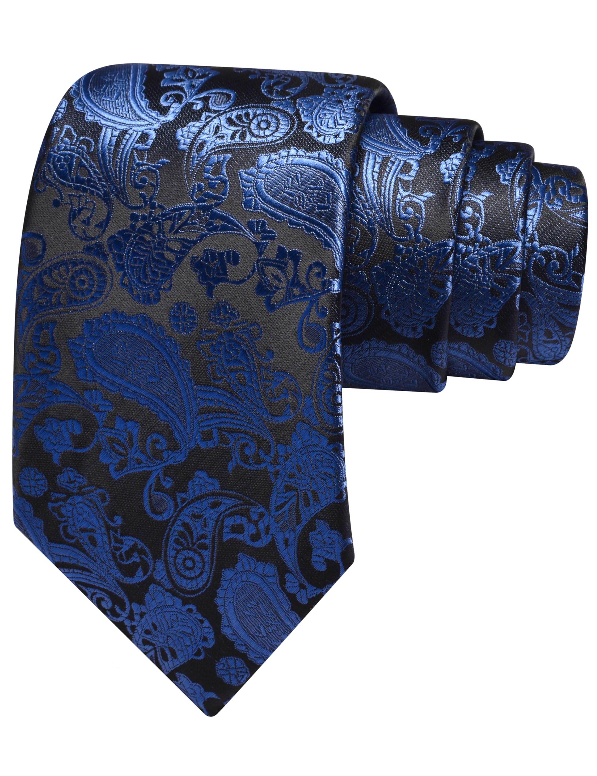 GUSLESON 3.15"(8cm) Fashion Paisley Ties Mens Woven Jacquard Necktie for Wedding