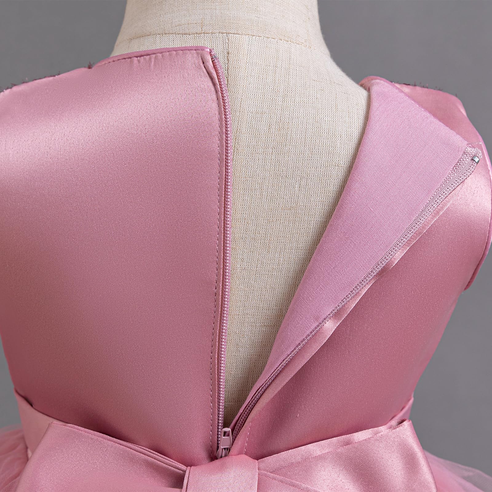 Miipat Vestito da principessa per bambina, con paillettes, per matrimoni, compleanni, feste, 12 mesi-4 anni